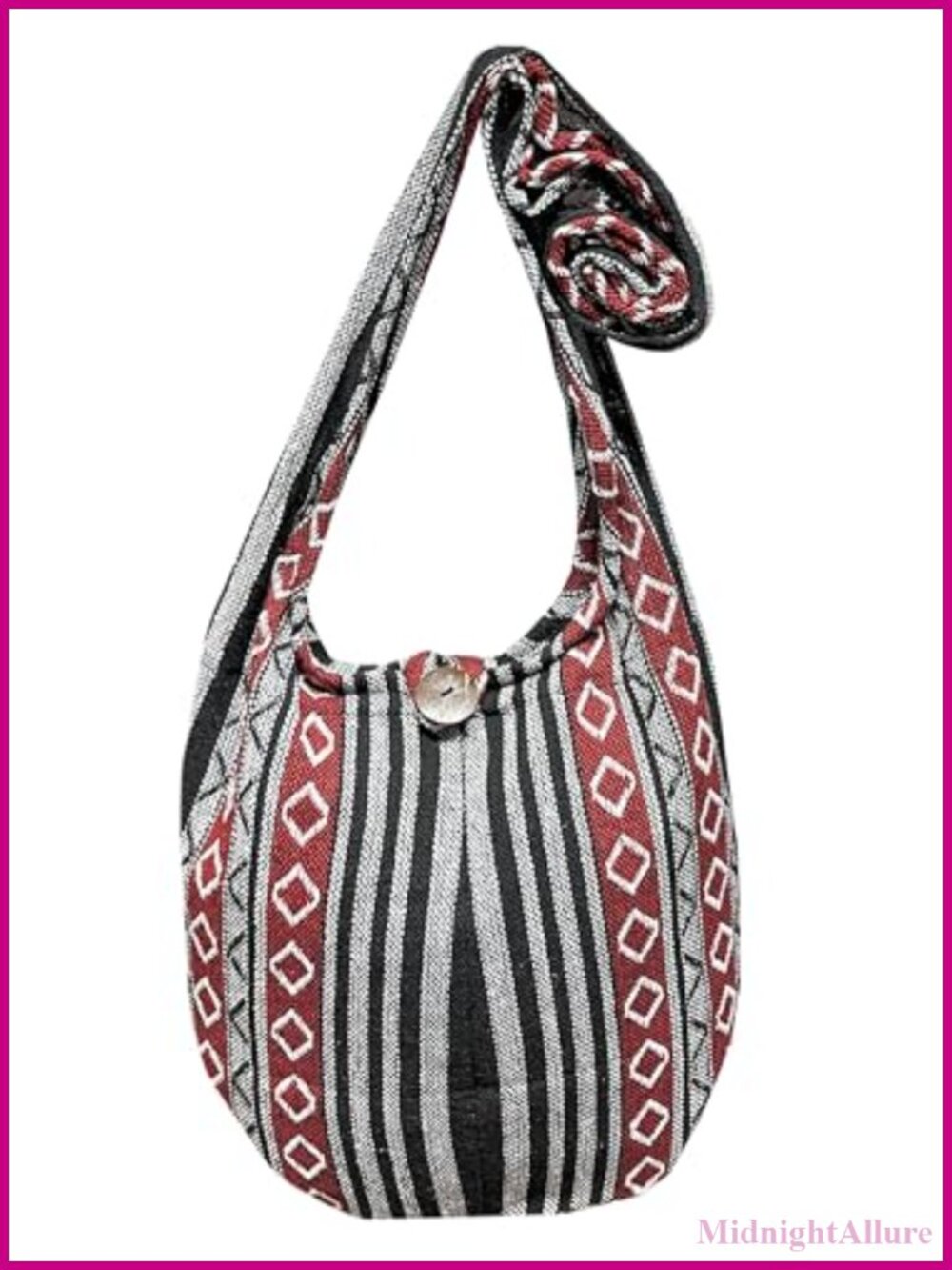 Woven Hippie Crossbody Hobo Sling Bag Thai Cotton Boho Messenger Purse Medium